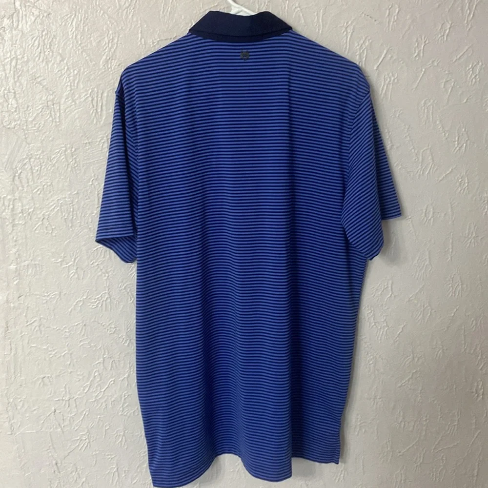 ⛳️ Greyson Men’s Navy Blue Stripped Golf Polo - L 🏌️♂️ - Picture 8 of 10